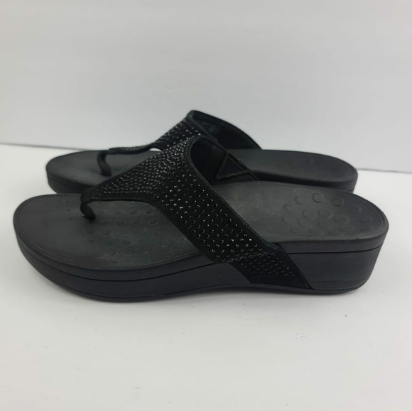 Vionic Womens Platform Microstud Thongs Size 9 Naples Comfort Shoes TVW5208 - Picture 1 of 5